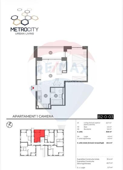 Studio dublu de vanzare in MetroCity Sector 1 - 1
