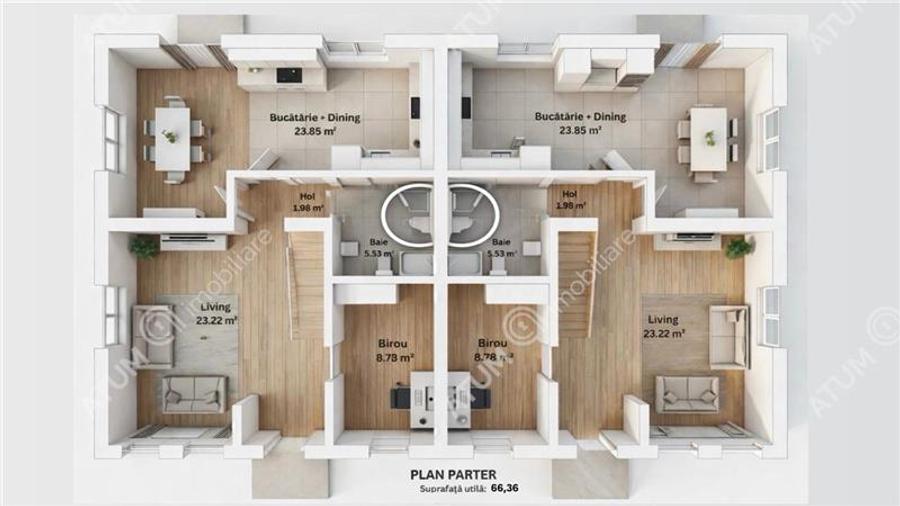 Casa cu 4 camere si teren propriu de 260 mp localizat in Selimbar Mohu