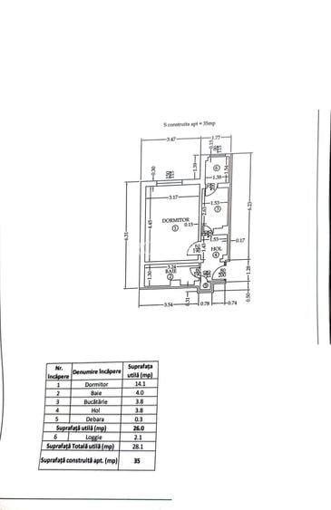 ROANDY-Garsoniera renovata,complet mobilata si utilata-9 Mai - 6
