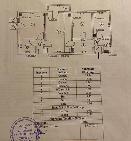 Soseaua Oltenitei - Apartament 3 camere , 2 bai
