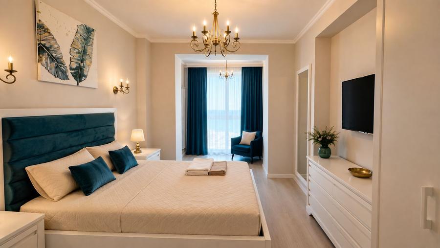 Apartament 3 Camere Premium  Faleza Nord  Vedere Frontală la Mare|Loc de parcare