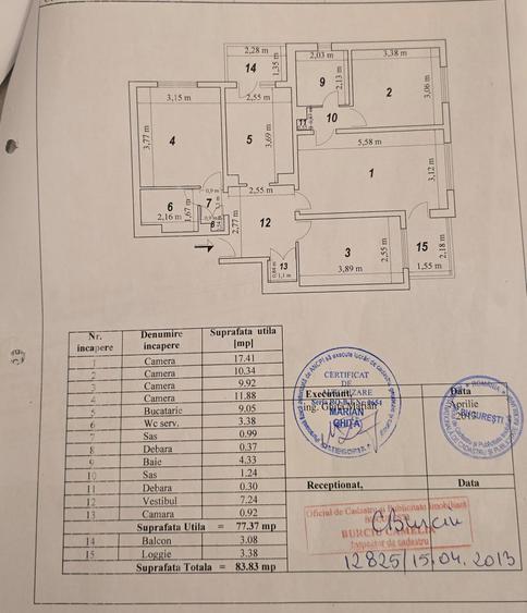De vanzare - 4 camere 84mp + boxa - 800m Metrou Crangasi - Comision 0%