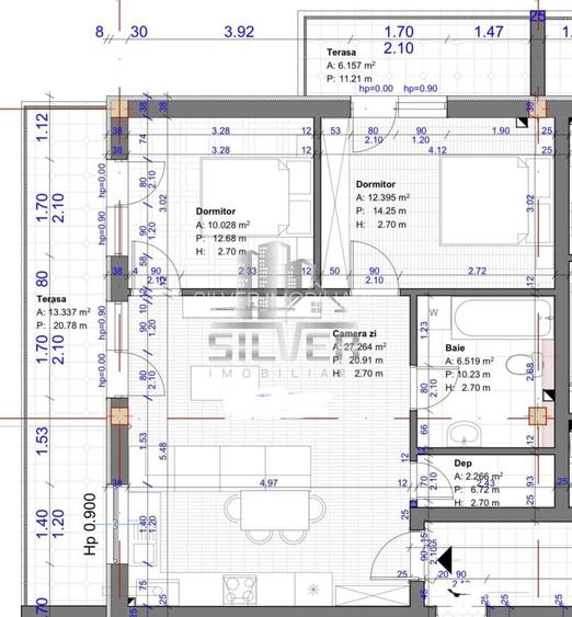 Apartament cu 3 camere+2 terase! - 2