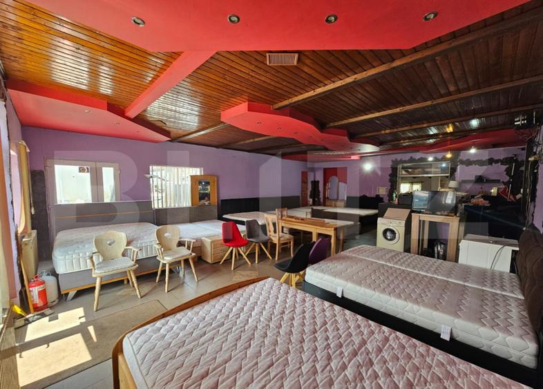 Spațiu comercial 620 mp, fost restaurant, 5 încăperi, 2 birouri, zona Sebeș