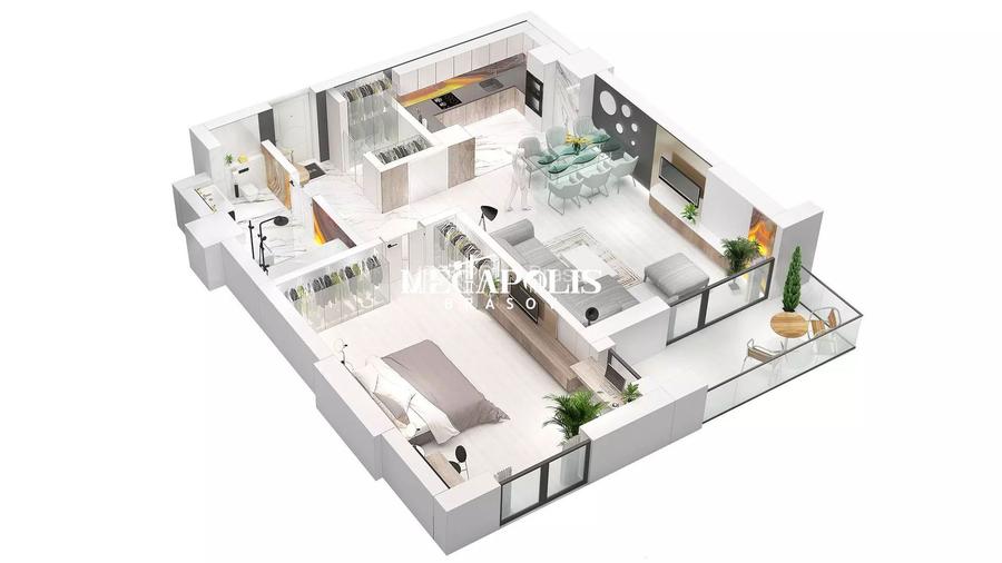 Apartament cu 2 camere | Noua | 68 mp Utili - 5