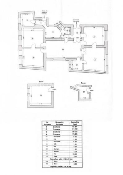 Piata Ovidiu (Centrul Vechi), SPATIU IDEAL BIROURI, 146 mp., 5 camere - 6