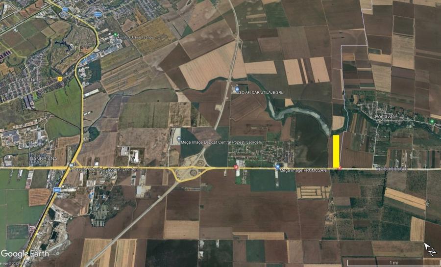 Teren intravilan in zona mixta 60.000 mp / deschidere 81 m