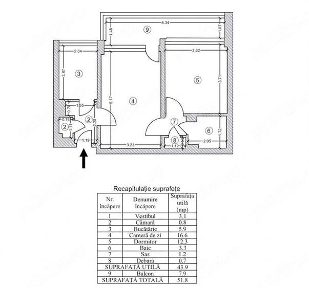 Vanzare apartament 2 camere Parcul Circului