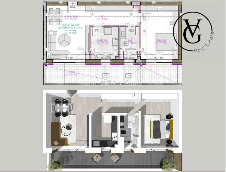 Apartament 2 camere | Spatios | Complex rezidential | Blue Bike Eden - 2