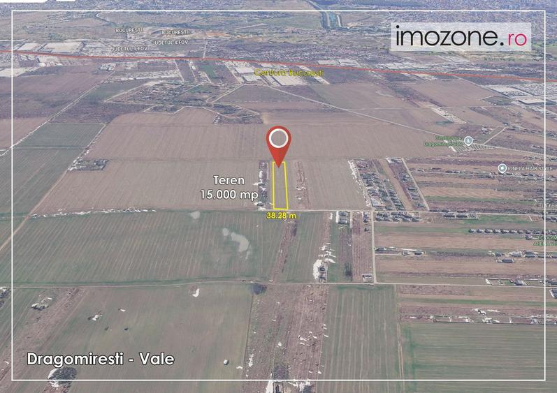 Dragomiresti Valea - Langa Centura, teren 15.000 mp, 28E/mp
