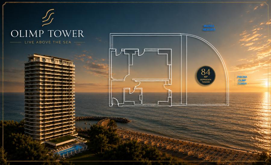OLIMP TOWER| Garden Collection | Apartament frontal etaj 1 | Terasă de 84 mp