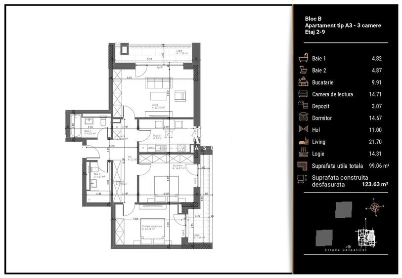 Apartment Premium | Zona Răcădău | 99 MP - 5