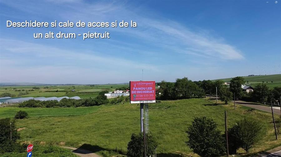 Teren Intravilan 5500 mp de Inchiriat Intersectia Hutani Suceava Botosani DN 29