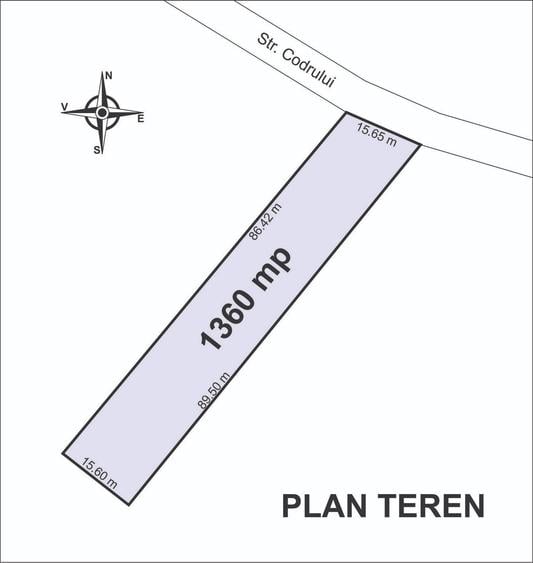 Vânzare teren 1360 mp în Măgurele, strada Codrului