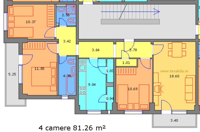 Apartament 4 camere decomandat | 80 mp utili | Tei – Maica Domnului - 2