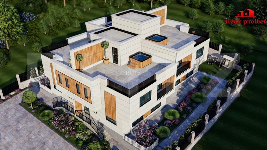 Teren intravilan, 10 ari cu autorizatie constructie, P+1+ER - 4 apartamente - 2