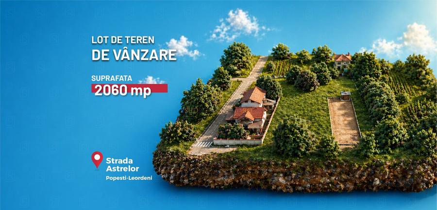 Teren 2060mp, Proiect autorizat P+3, 35 apartamente, Popesti-Leordeni