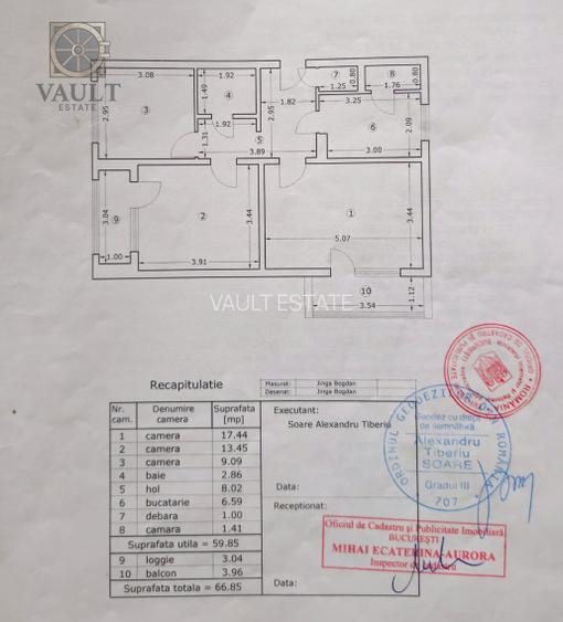 Apartament 3 camere - CENTRALA PROPRIE - zona BRANCOVEANU /HUEDIN - 1