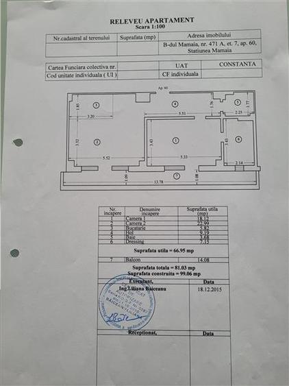 Apartament 2 Camere 81mp, 2 Locuri de Parcare, Mamaia Zona Butoaie, Super View S