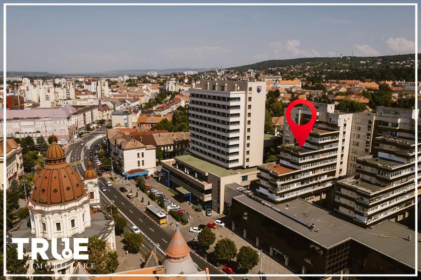 Apartament ultracentral 38m² + terasă 60m², Târgu Mureș!