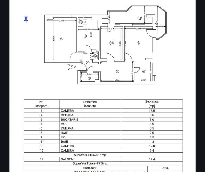 Apartament 3 camere decomandat Iasi