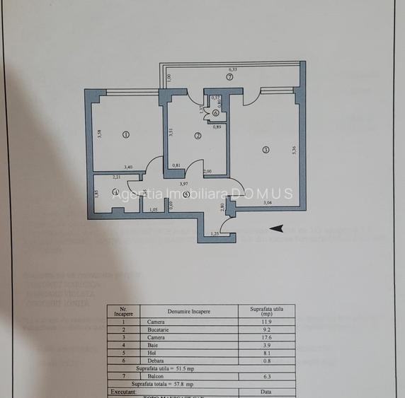 Ap. 2 dec. Micro 18, 58mp, centrala termica, mobilat si utilat - 11