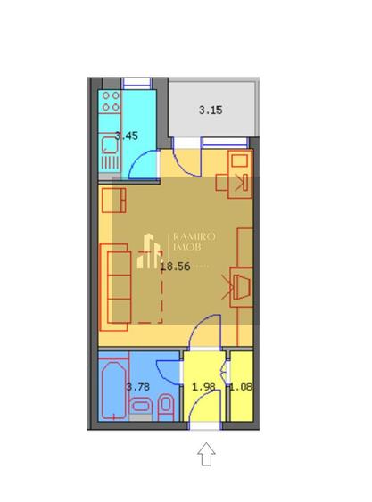 Garsoniera 31mp renovata- etaj 6 -Titan - Fizicienilor -Mall ParkLake