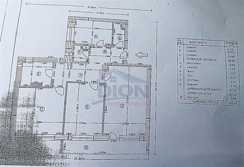 APARTAMENT 3 CAM CENTRALA, BRANCOVEANU HUEDIN