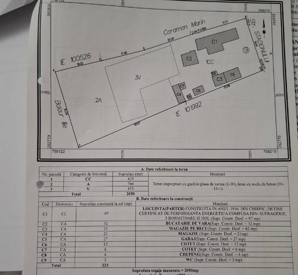 Teren 2.050 mp cu casă și proiect aprobat | Acces din două străzi | Negru Vodă