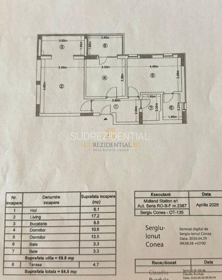 Apartament cu 3 camere de vanzare, bloc nou - zona Bragadiru - 1