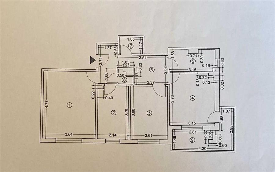 Apartament 3 camere zona Baza 3