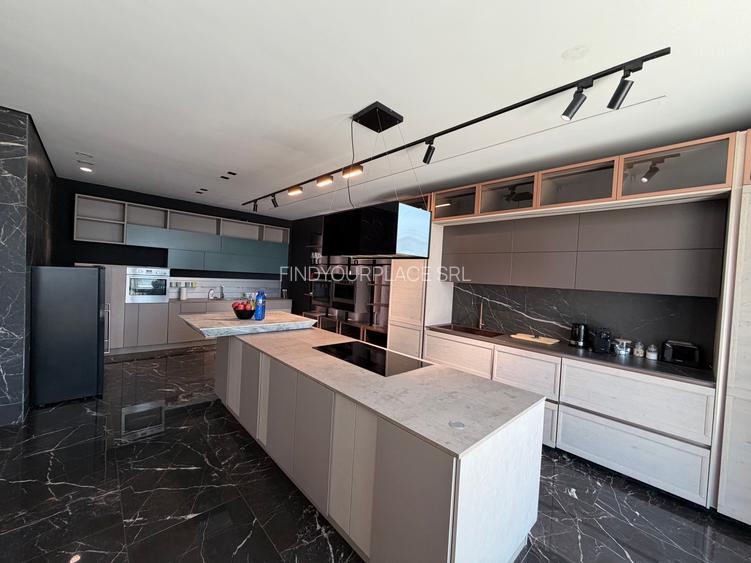 Penthouse în bloc nou boutique,500mp terase,2 parcări incluse