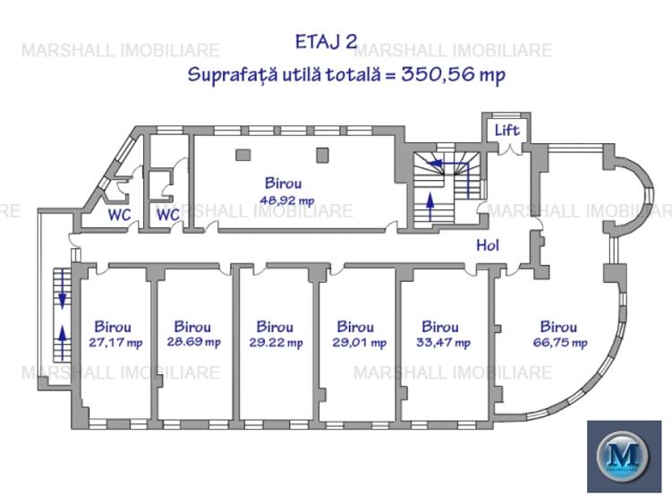 Spatiu birouri de inchiriat, zona Central, 350.56 mp #9940