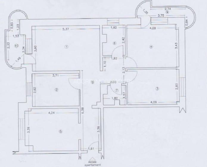 Apartament 4 camere, 2bai , 102 mp zona BCR - 8