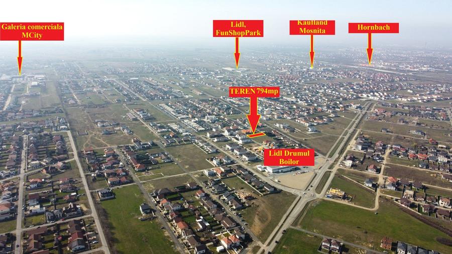 Teren PREMIUM Mosnita - langa Lidl Drumul Boilor