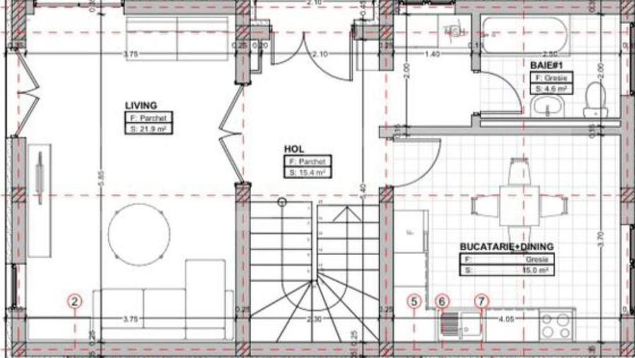Casa tip triplex, 110mp utili, finisata, teren de 50mp, cartier nou in Terra