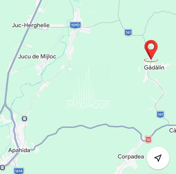 Teren cu casă la roșu în Gădălin, jud. Cluj.