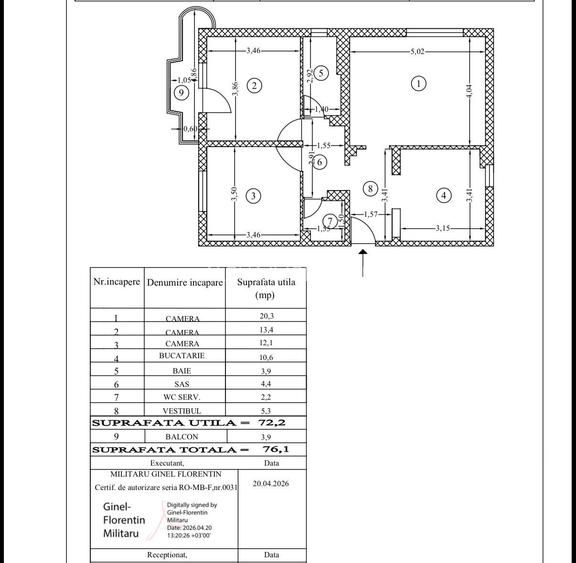 Apartament premium 3 camere | 13 Septembrie|Marriott | 77 mp | Centrala proprie - 20