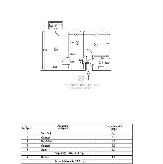 Apartament 2 camere de vânzare – Berceni | 37,1 mp | etaj 4/10