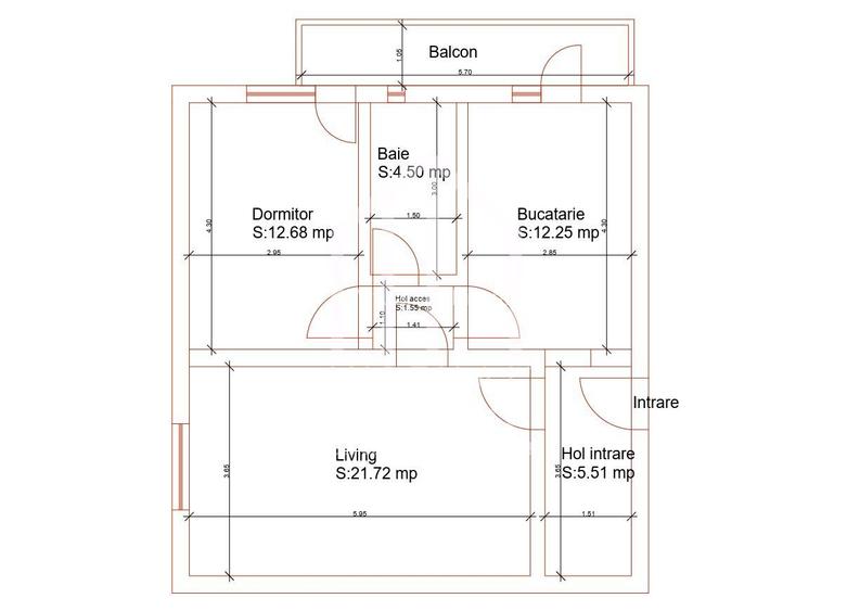 Apartament de vanzate in Sibiu cu 2 camere mobilat, bloc cu lift - 2
