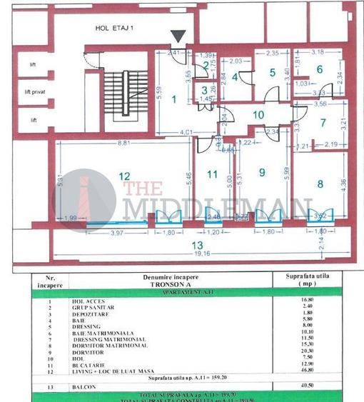 ONE RAHMANINOV | Apartament premium cu 3 camere și terasă de 40,5 mp