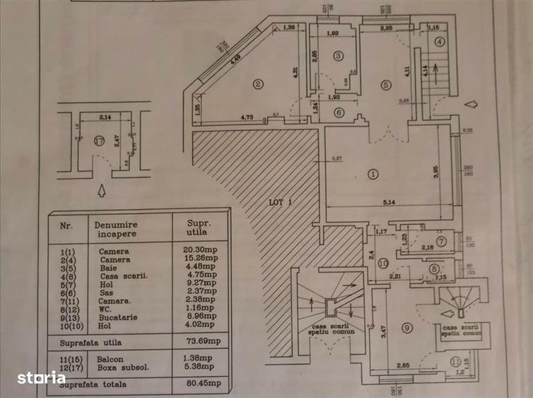 Apartament 2 camere, in vila, zona Foisorul de Foc