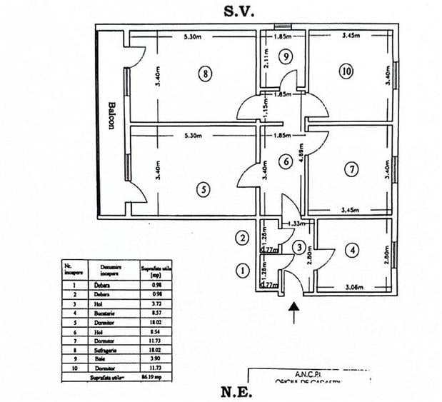 Apartament 4 camere de vanzare, Copou