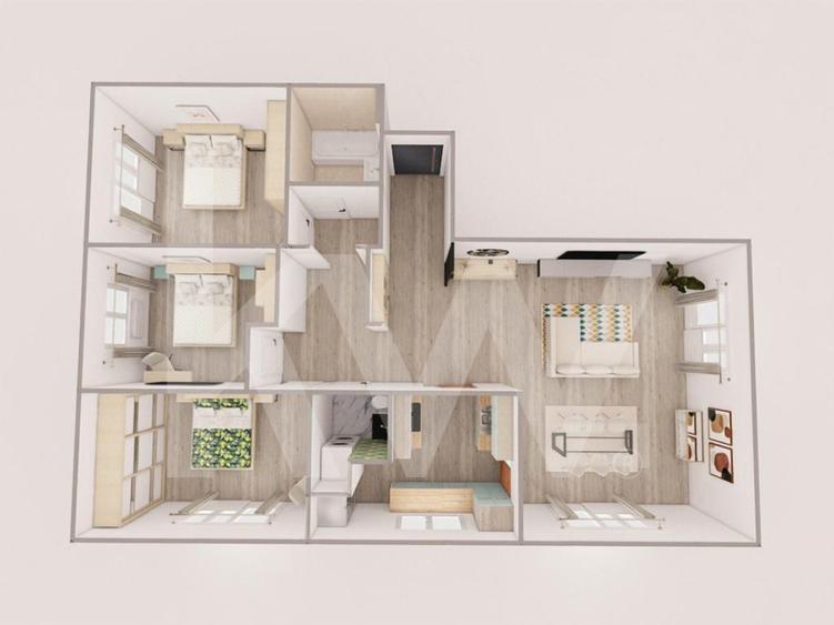 Apartament cu 3 camere - 94 mp utili - Rahovei