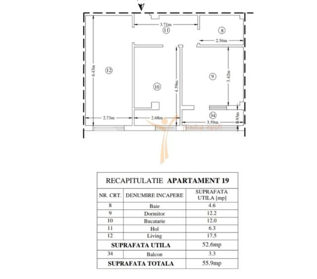 Apartament mobilat și utilat, 56 mp – Valea Adâncă, Miroslava