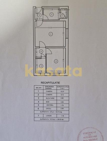 2 camere I Sos Salaj I 37 mp I centrala proprie