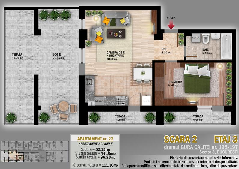 Apartament 2 camere