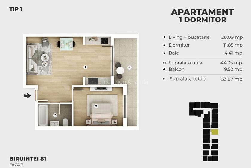 Apartament 1 dormitor I Confort modern I 81 Residence - 7