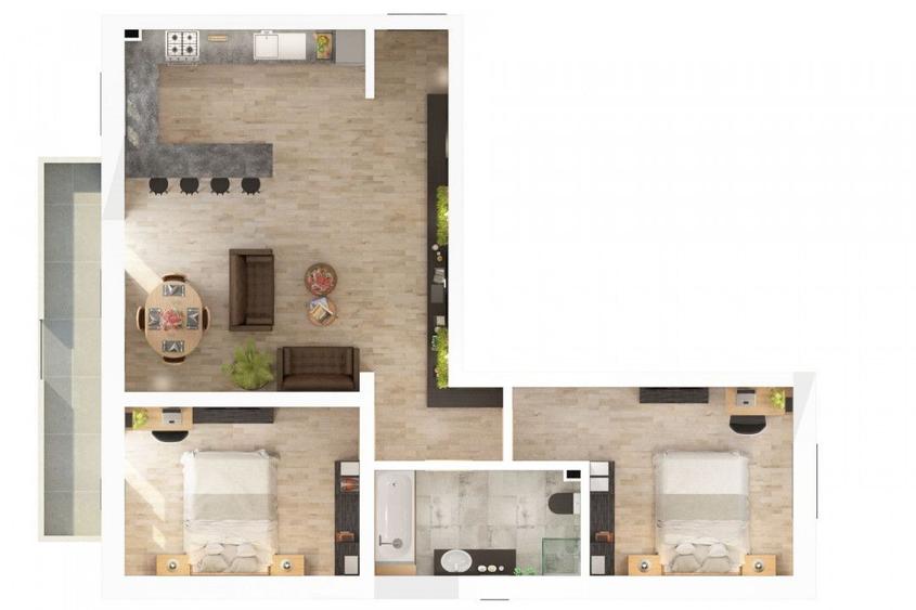 Apartament 3 camere, 2 bai + camara - Str. Doamna Stanca