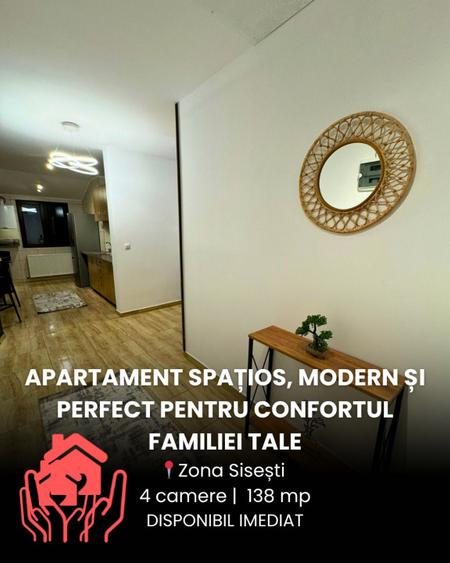 SISESTI-4 camere 138 mp, renovat 2025, 3 dormitoare cu bai proprii, parcare!
